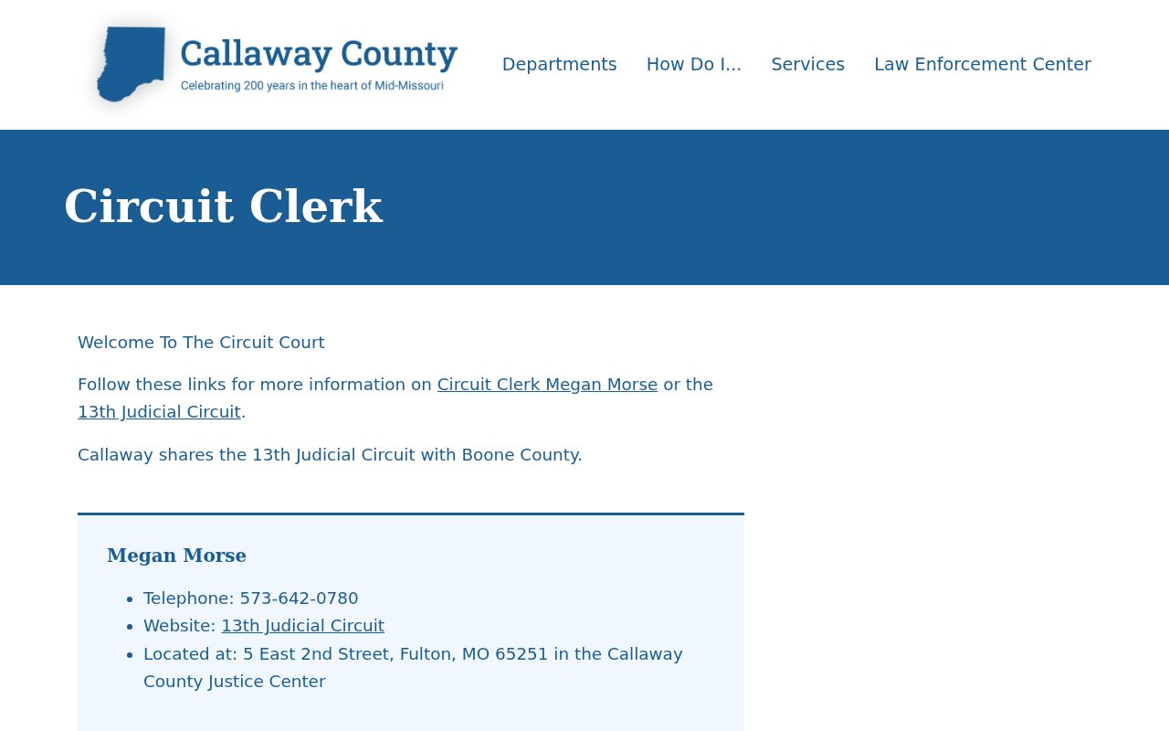 Official Callaway County Circuit Clerk contact page